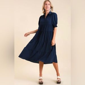 UMGEE- Navy midi dress Small